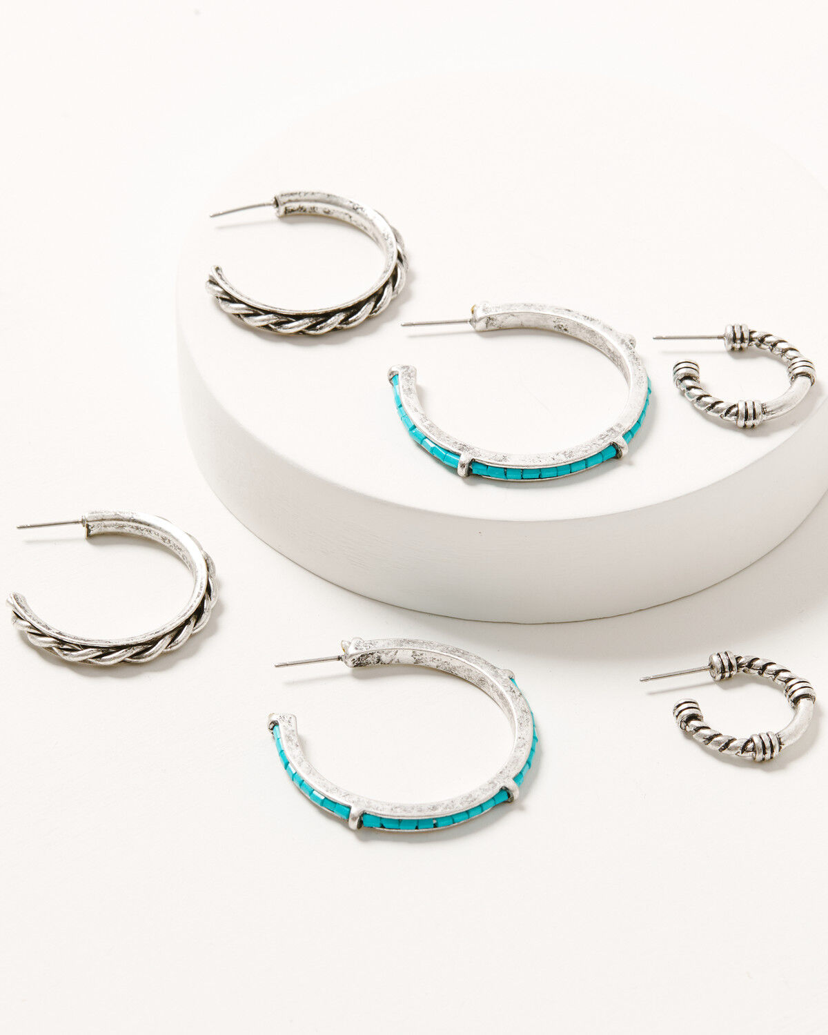 Image #1 - Idyllwind Women's Wynbrook Hoop Earring Set - 3 Piece, Silver, hi-res