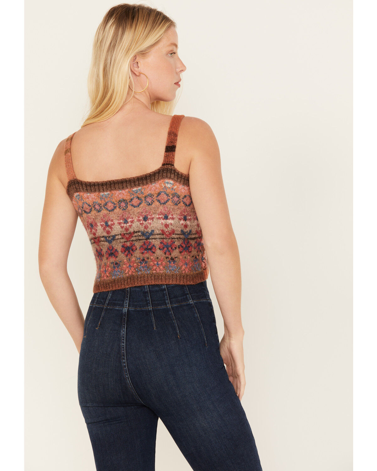 Image #4 - Cleo + Wolf Women's Cropped Sweater Cami, Beige/khaki, hi-res