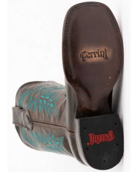 Image #7 - Ferrini Women's Blaze Western Boots - Broad Square Toe , Chocolate, hi-res