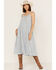 Cleo + Wolf Women's Tiered Relaxed Fit Midi Dress , Steel Blue, hi-res