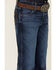Image #2 - Wrangler Retro Boys' Troxler Dark Wash Relaxed Bootcut Stretch Denim Jeans, Blue, hi-res