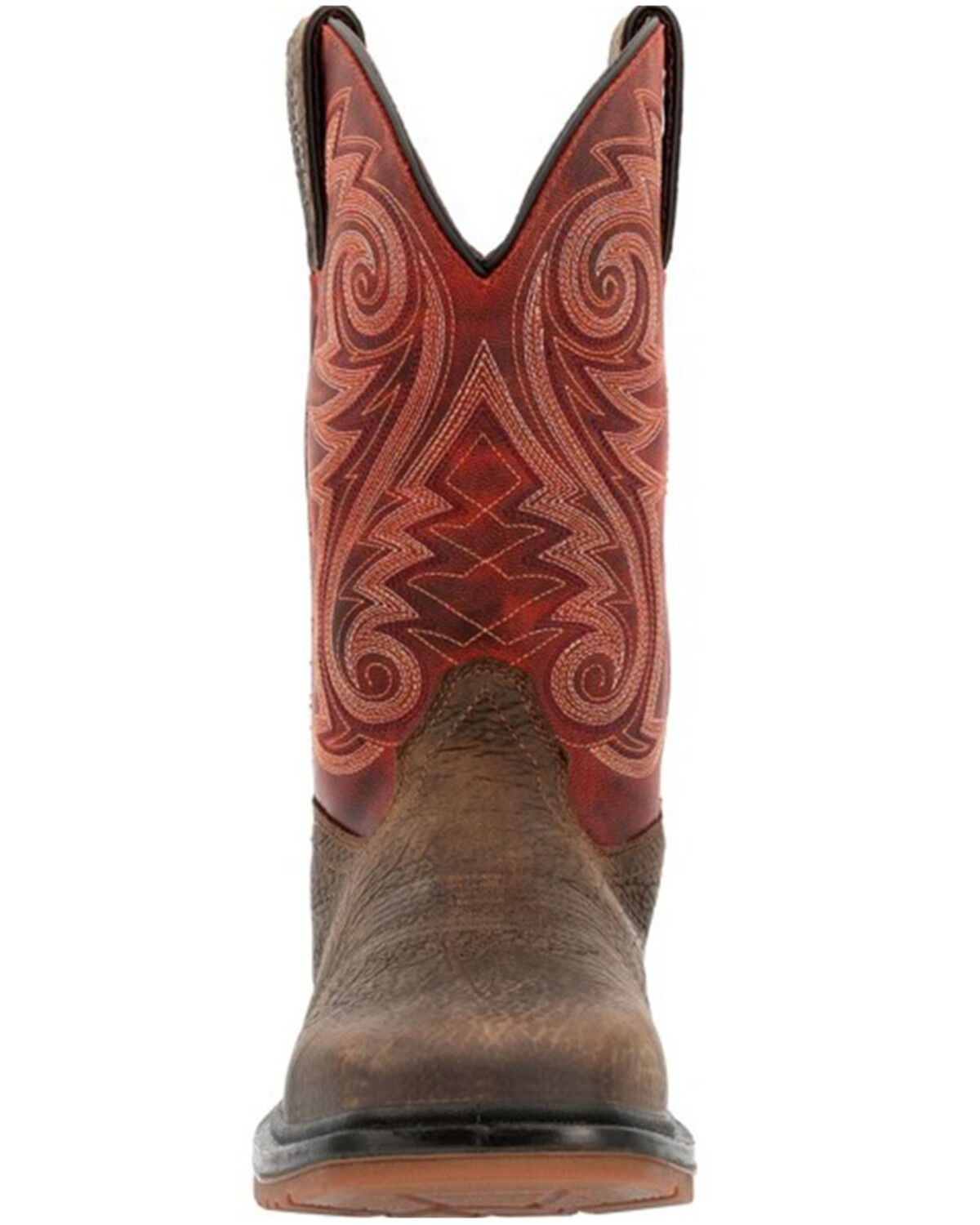 Image #4 - Rocky Men's Worksmart Waterproof Pull On Western Work Boots - Composite Toe, Dark Brown, hi-res