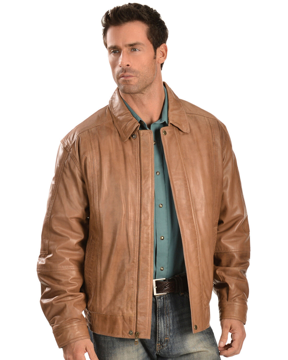Scully Mens Oakridge Western Leather Blazer Antique Brown 50 R 