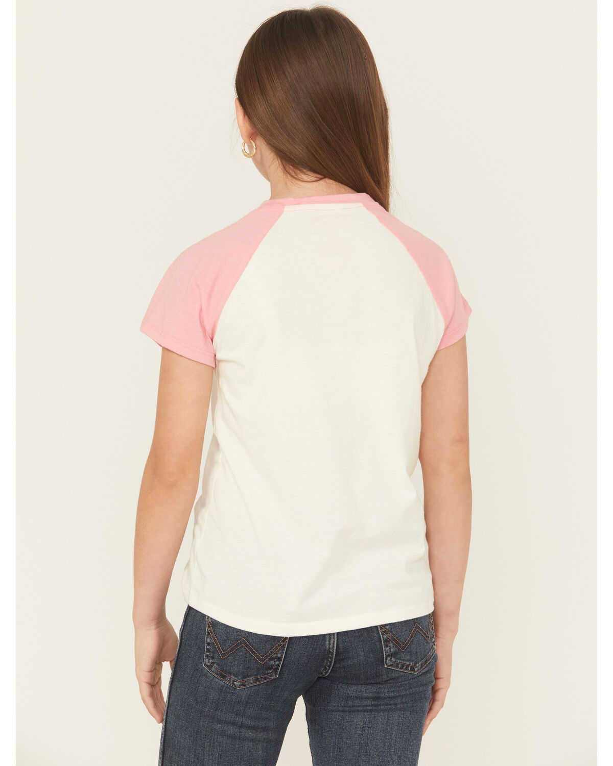 Image #4 - Rock & Roll Denim Girls' Western Rodeo Short Sleeve Graphic Tee, Natural, hi-res
