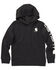 Image #1 - Carhartt Little Boys' Logo Hooded Sweatshirt, Black, hi-res