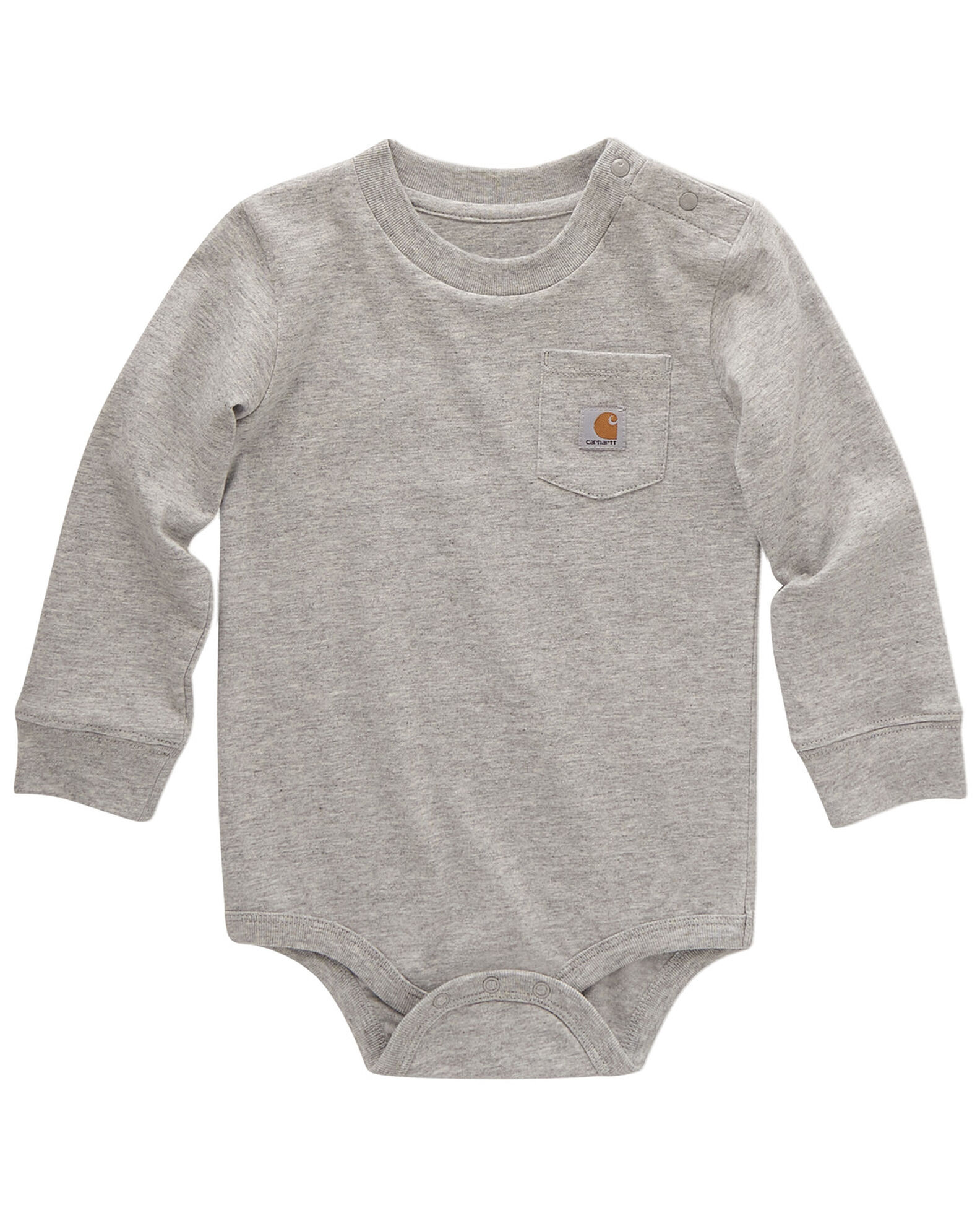 Carhartt Infant Boys Logo Pocket Long Sleeve Onesie Sheplers
