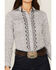 Image #3 - Panhandle Women's Digital Bandana Print Pearl Snap Western Shirt, White, hi-res