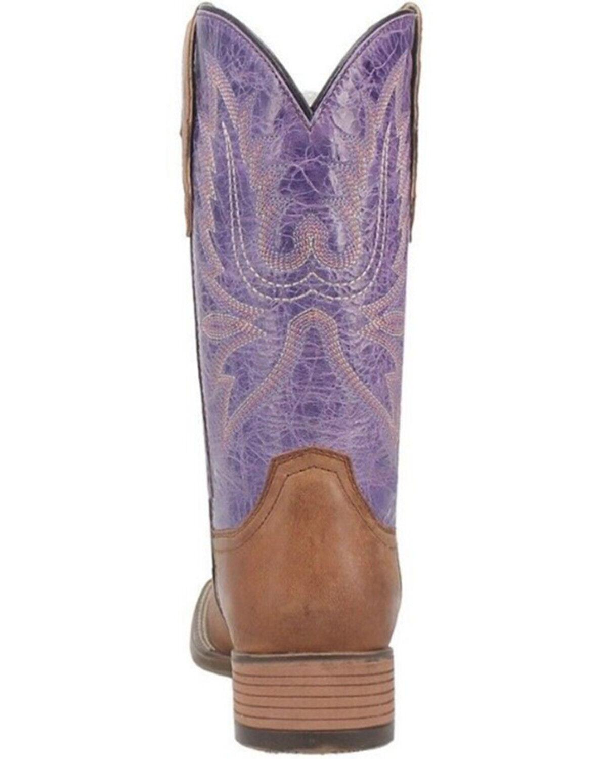 Image #5 - Laredo Women's 11" Western Boots - Broad Square Toe, Purple, hi-res