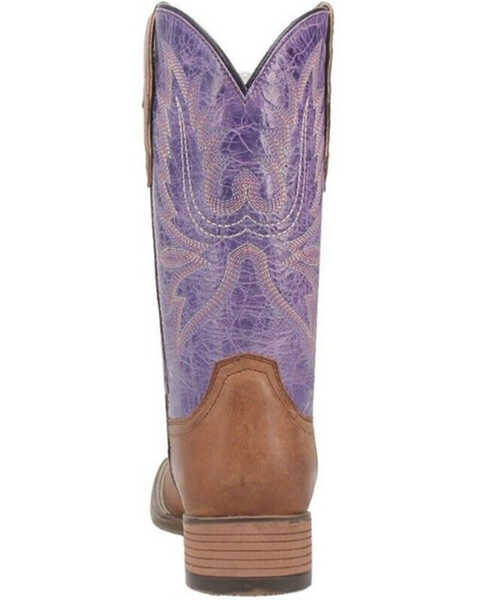 Image #5 - Laredo Women's 11" Western Boots - Broad Square Toe , Purple, hi-res