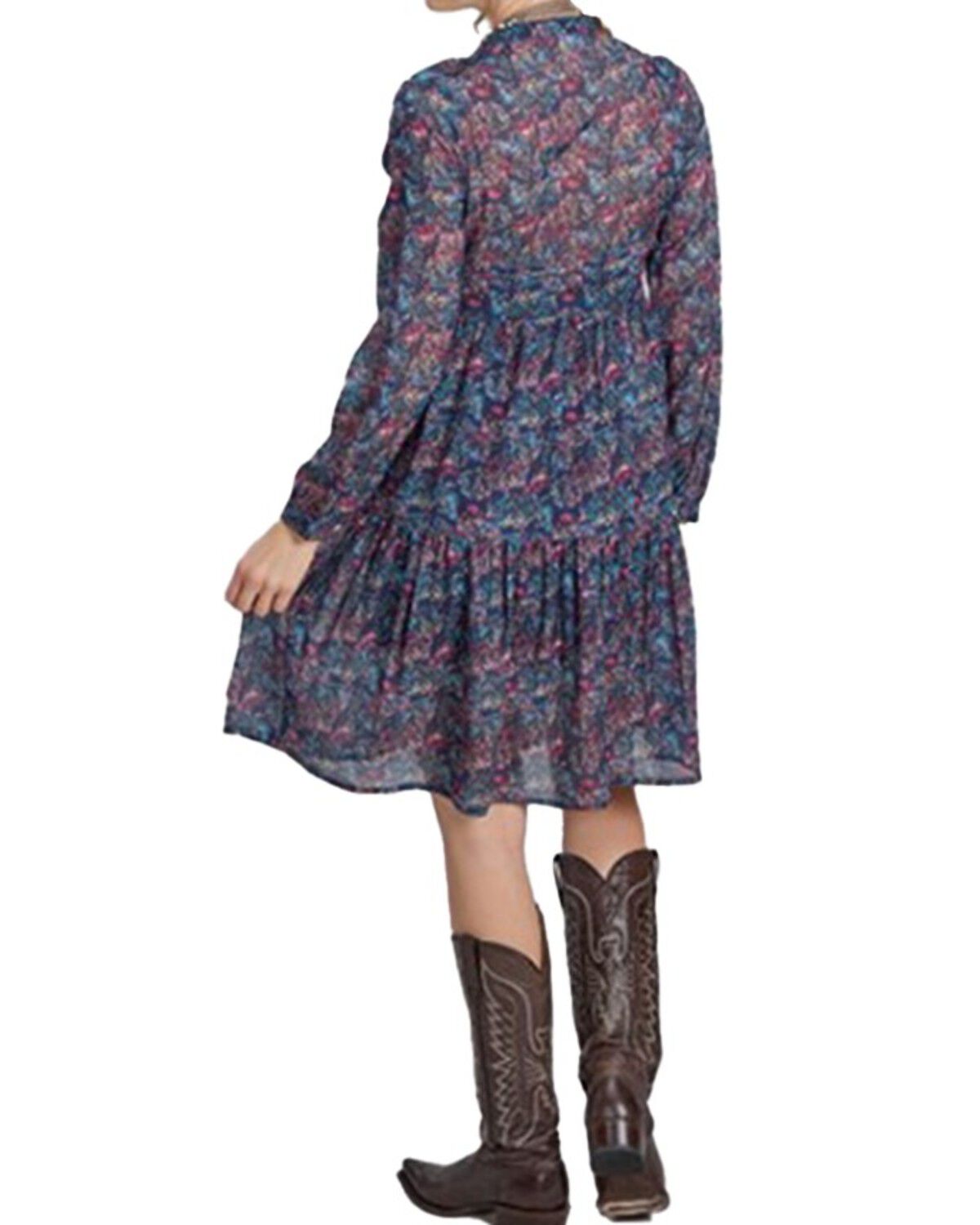 drop waist long sleeve mini dress Moon Rising Long Sleeve Mini Dress