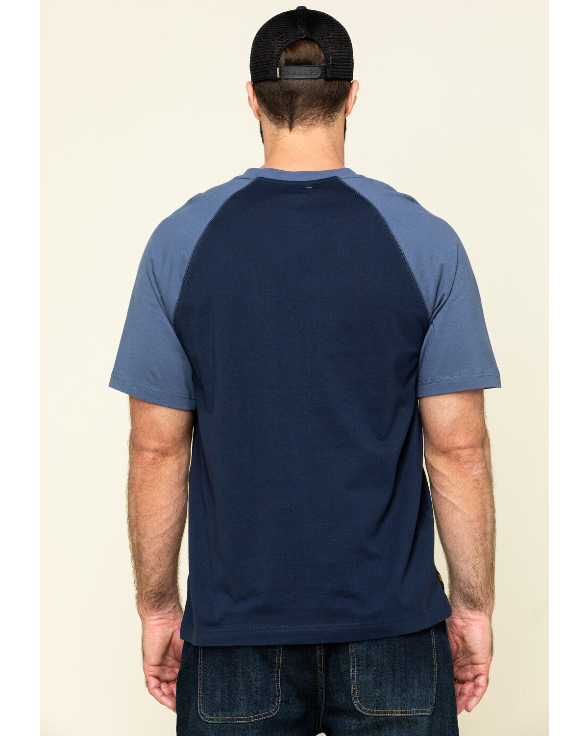 Image #2 - Hawx Men's Navy Midland Short Sleeve Baseball Work T-Shirt, Navy, hi-res