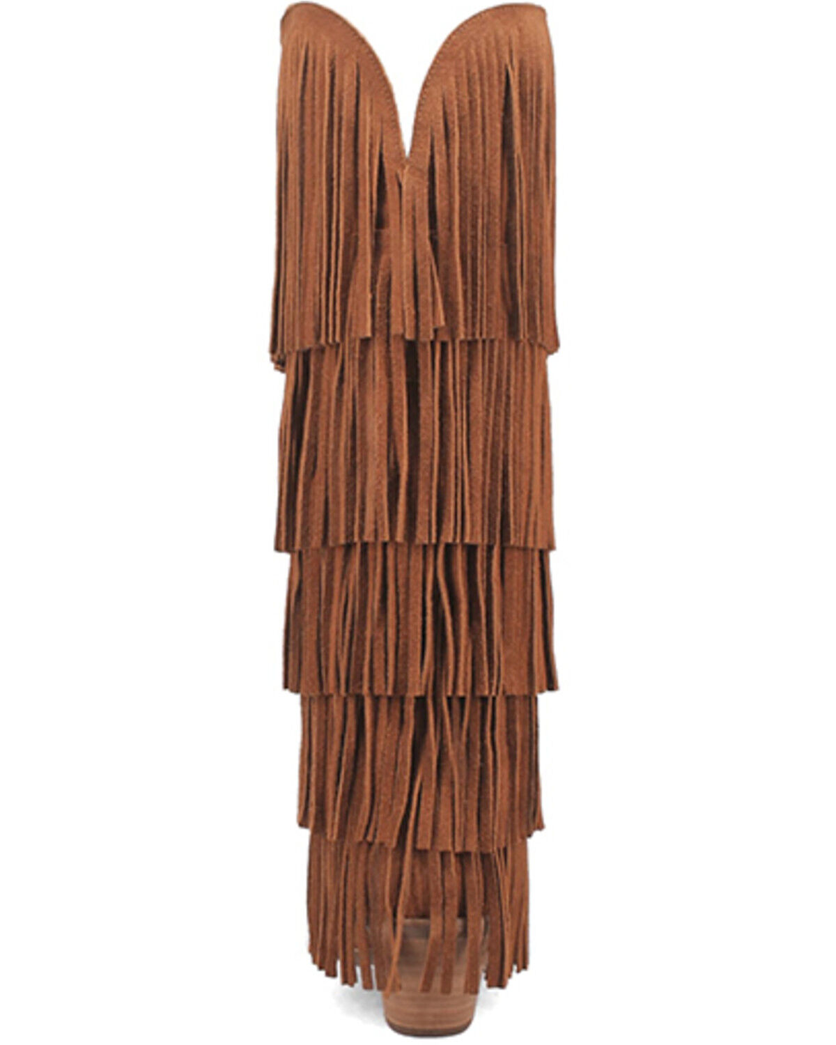 Image #5 - Dingo Women's Wild Child Suede Fringe Tall Western Boots - Snip Toe, Brown, hi-res