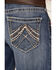 Image #4 - Ariat Girls' Medium Wash Eleanor Whipstitch Stretch Slim Bootcut Jeans, Indigo, hi-res