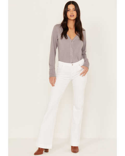 Image #1 - 7 For All Mankind Women's Luxe High Rise Denim Jeans, White, hi-res