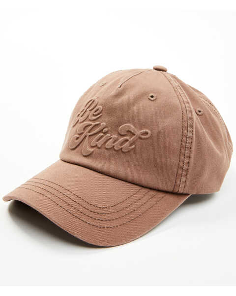 Cleo + Wolf Women's Be Kind Embossed Ball Cap, Brown, hi-res