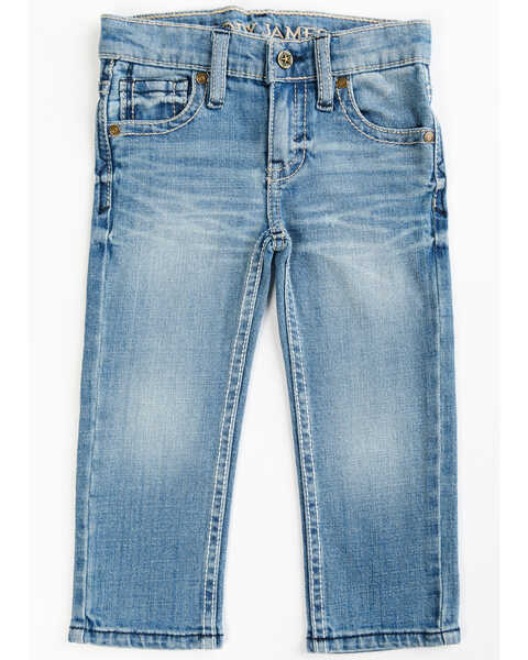 Cody James Toddler Boys' Flint Light Wash Stretch Slim Straight Jeans, Blue, hi-res