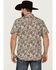 Image #4 - Moonshine Spirit Men's Sicilly Paisley Print Short Sleeve Snap Western Shirt, Multi, hi-res