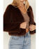 Image #3 - Shyanne Women's Fluffy Faux Fur Coat , Mahogany, hi-res
