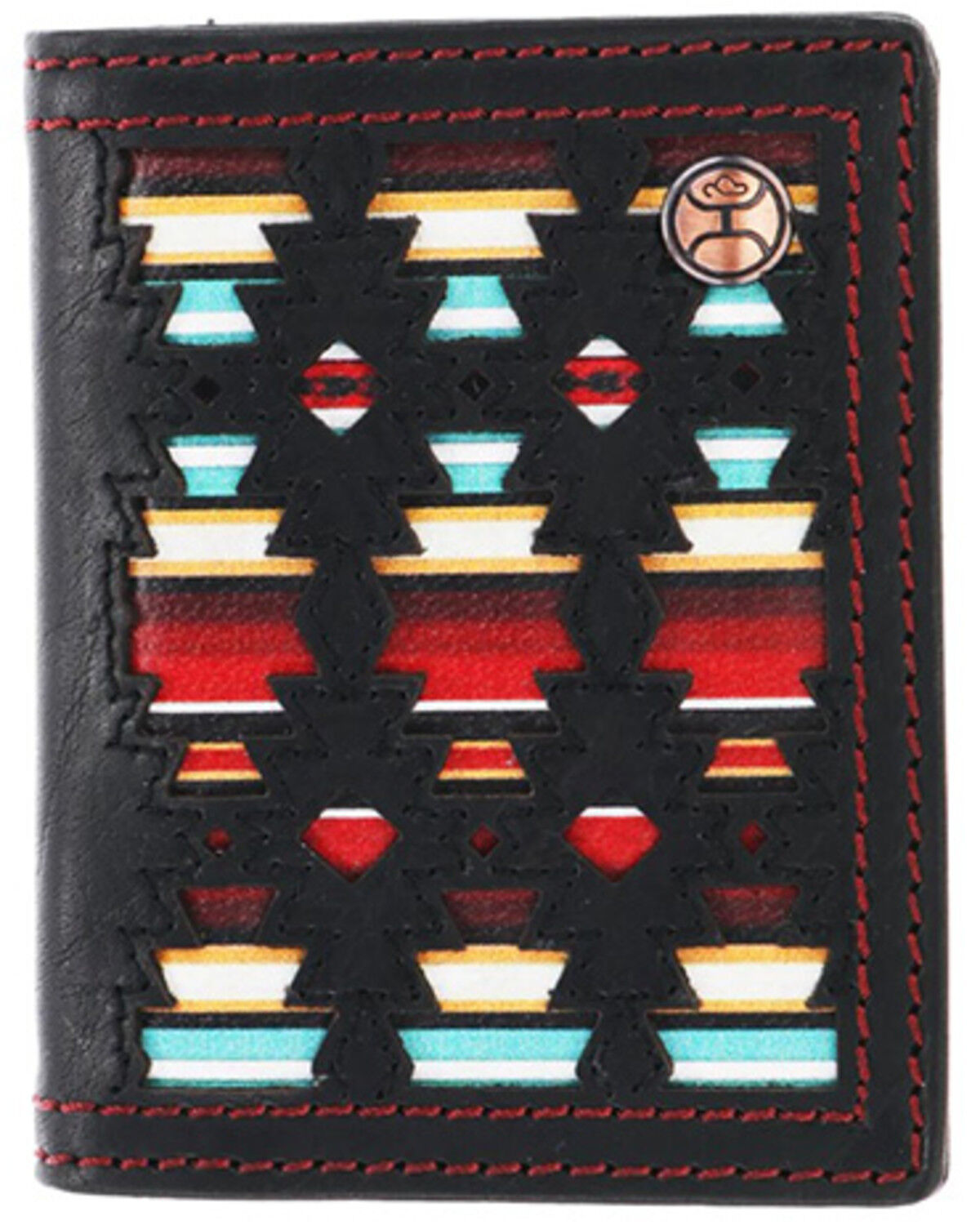 Image #1 - Hooey Men's Sunizona Knockout Bi-Fold Money Clip, Brown, hi-res