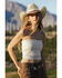 Image #1 - Cleo + Wolf Women's Solid Tie-Front Strapless Shirt, Ivory, hi-res