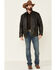 Image #2 - Cripple Creek Men's Antique Black Lamb Nappa Leather Jacket , Black, hi-res