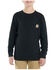 Carhartt Boys' Camo Print Logo Graphic Long Sleeve Pocket T-Shirt, Caviar, hi-res