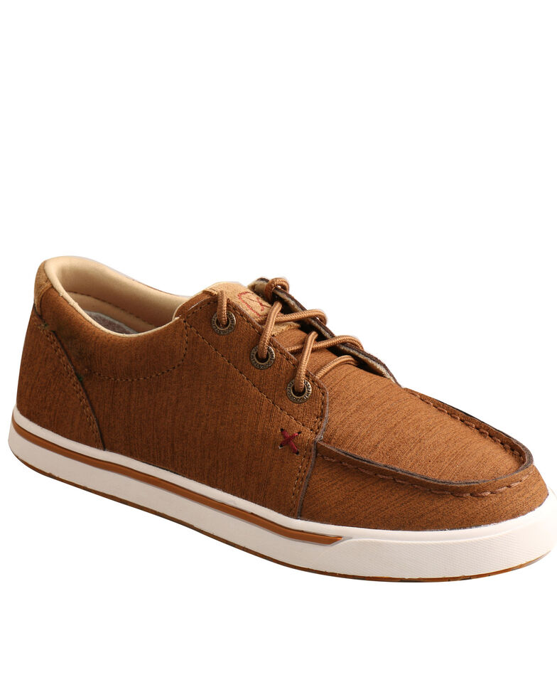Twisted X Boys' Brown Lace-Up Shoes - Moc Toe, Brown, hi-res