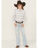 Image #1 - Ariat Girls' Light Wash Trouser Stretch Denim Jeans, Light Wash, hi-res