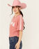 Image #2 - Youth in Revolt Women's Daytona Varsity Short Sleeve Graphic Tee, Red, hi-res