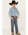 Image #1 - Cody James Little Boys' Bozeman Dark Wash Slim Boot Jeans, Dark Wash, hi-res