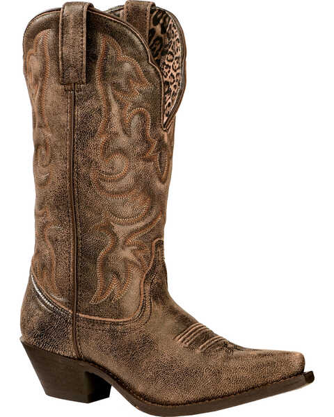 Image #1 - Laredo Women's Access Western Boots - Extended Calf Sizes - Snip Toe, Black, hi-res