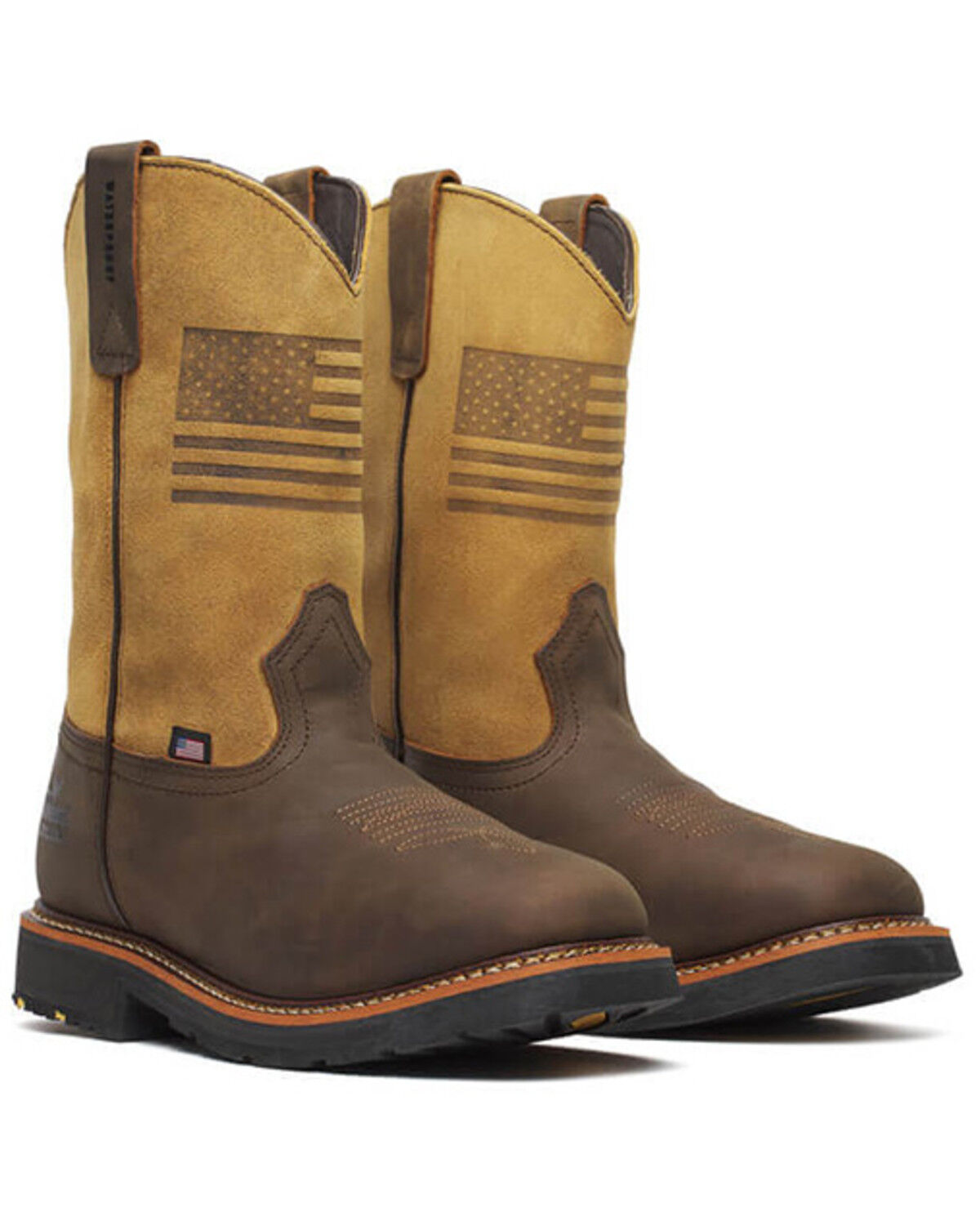 Image #1 - Thorogood Men's 11" Waterproof Wellington Work Boots - Soft Toe, Brown, hi-res
