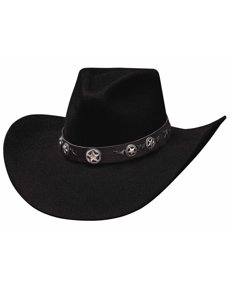 Bullhide Women's Star Studded 4X Premium Wool Cowgirl Hat, Black, hi-res