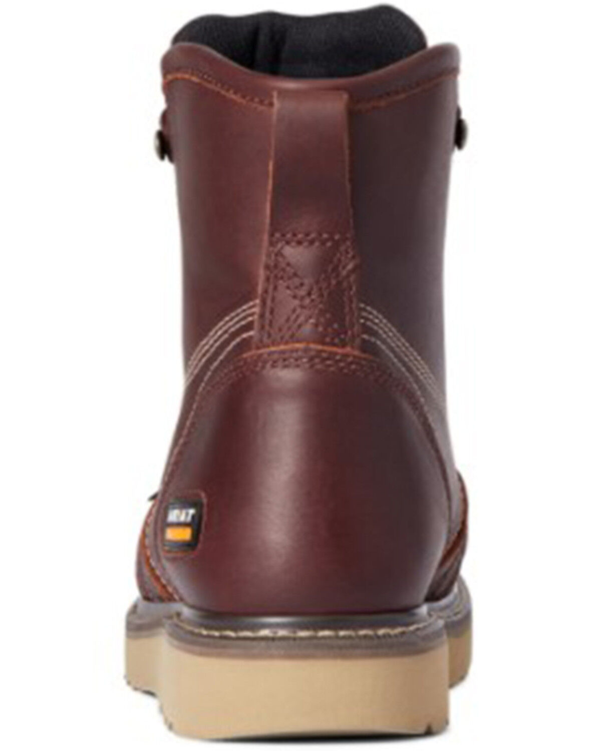 Image #3 - Ariat Men's Rusted Copper Rebar Wedge 6" H20 Soft Work Boot - Round Toe, Brown, hi-res