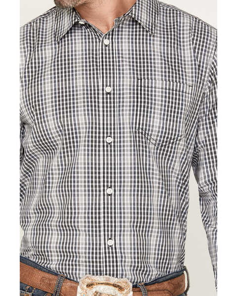 Image #3 - Gibson Men's Wallace Plaid Print Long Sleeve Button-Down Western Shirt, White, hi-res