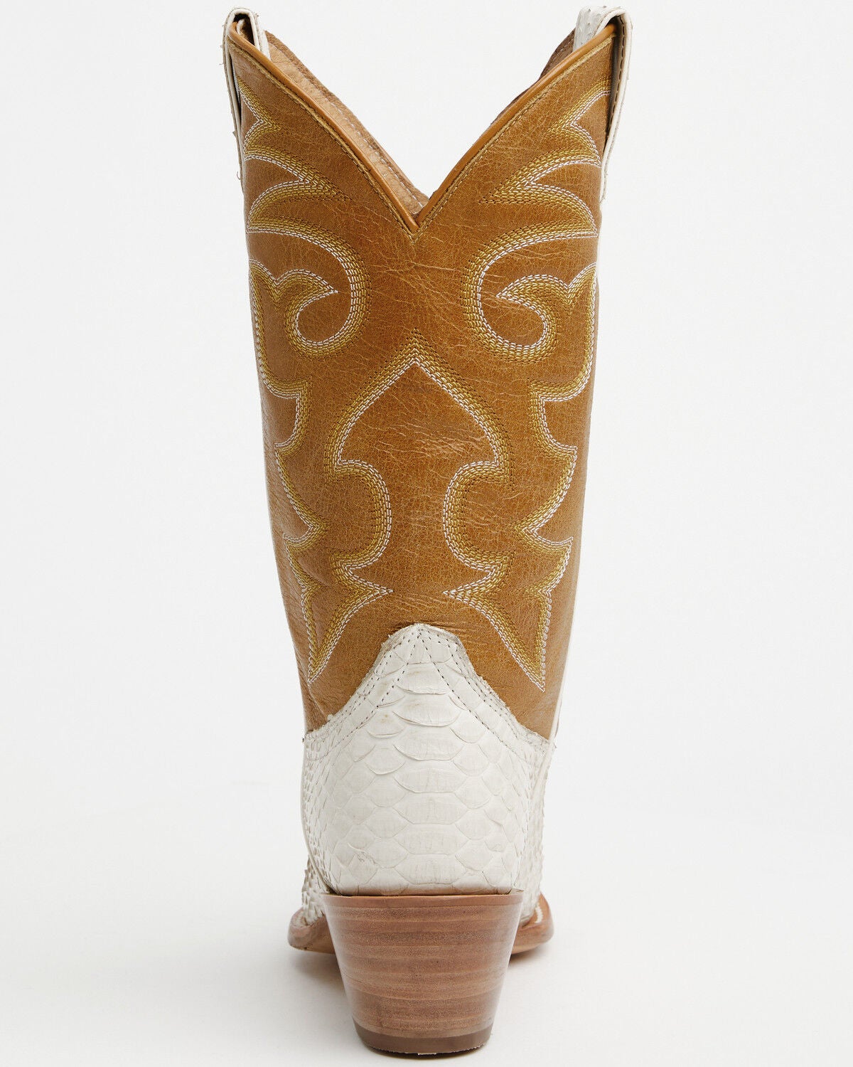 Image #5 - Shyanne Women's Exotic Python Western Boots - Snip Toe, Ivory, hi-res