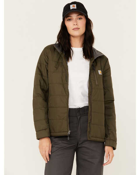 Image #1 - Carhartt Women's Rain Defender® Relaxed Fit Lightweight Insulated Jacket , Loden, hi-res