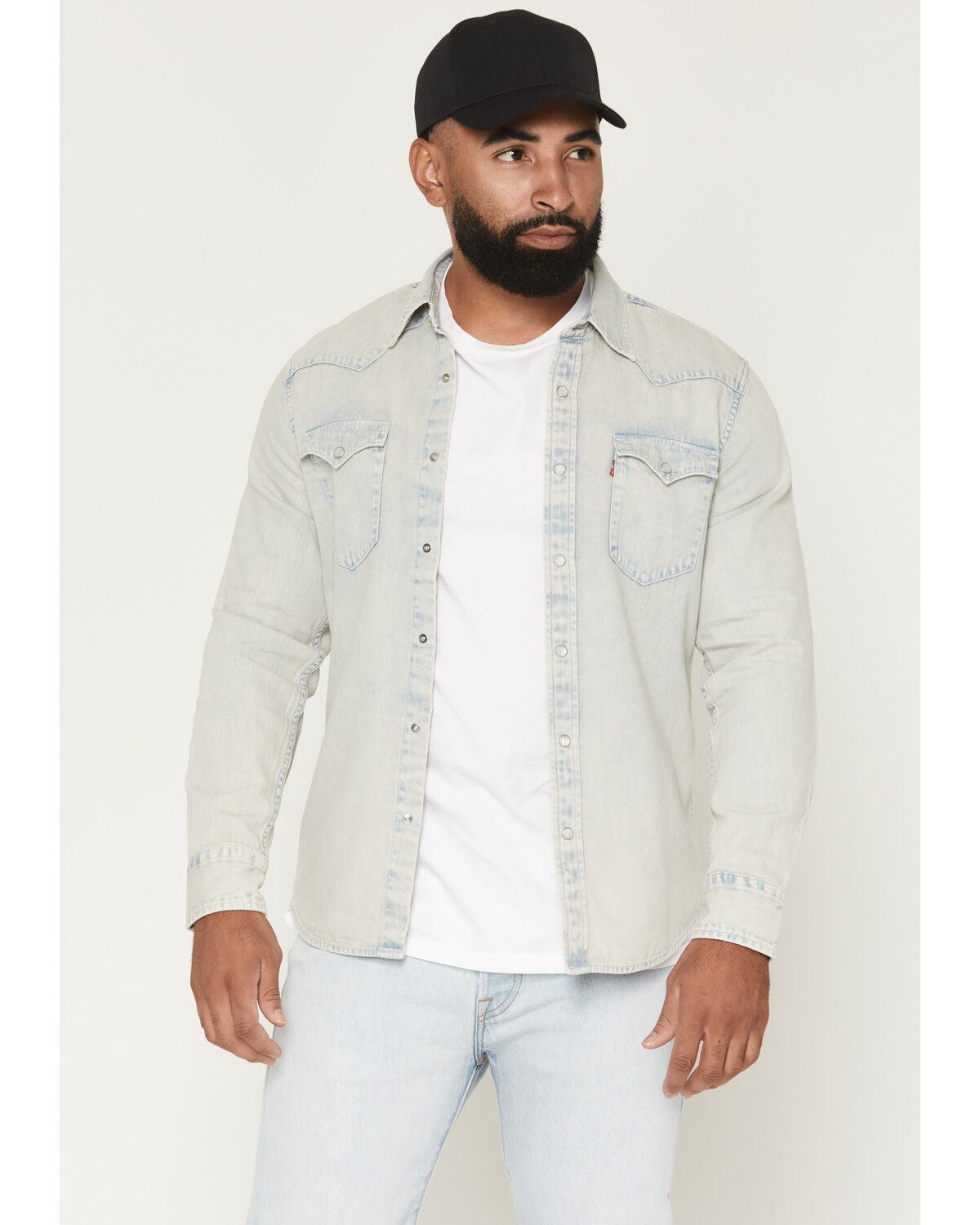 Product Name: Levi's Men's Classic Western Denim Long Sleeve Pearl Snap Western Shirt