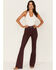 Image #1 - 7 For All Mankind Women's High Rise Coated Slim Bootcut Jeans, Ruby, hi-res