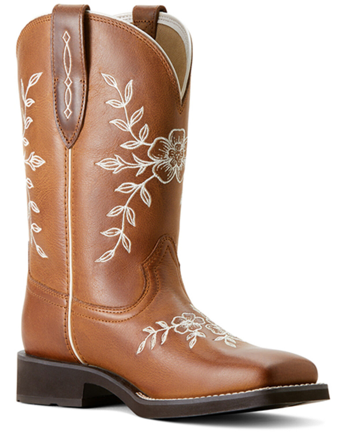 Image #1 - Ariat Women's Flora Country Cork Performance Western Boots - Broad Square Toe, Brown, hi-res
