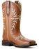 Image #1 - Ariat Women's Flora Country Cork Performance Western Boots - Broad Square Toe, Brown, hi-res