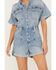 Free People Women's Marci Denim Shortall, Medium Wash, hi-res