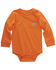 Image #1 - Carhartt Infant Boys' Long Sleeve Pocket Onesie, Orange, hi-res