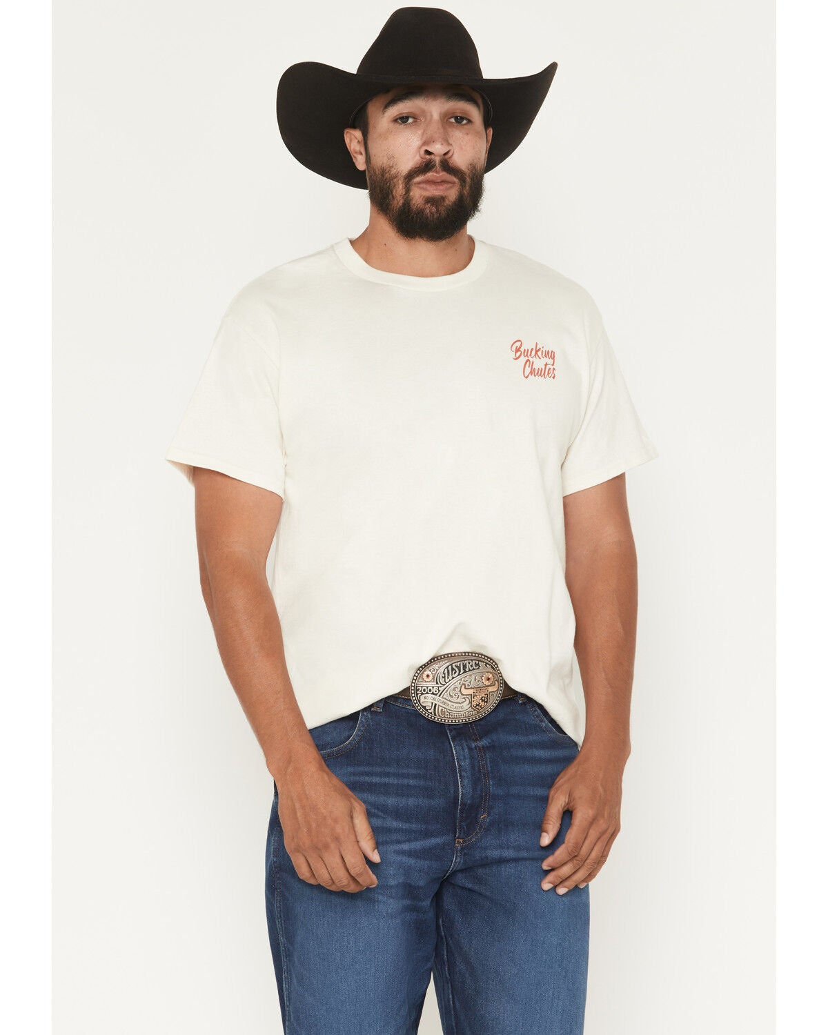 Image #2 - Buck Chutes Men's Buck Up Short Sleeve Graphic T-Shirt, Natural, hi-res