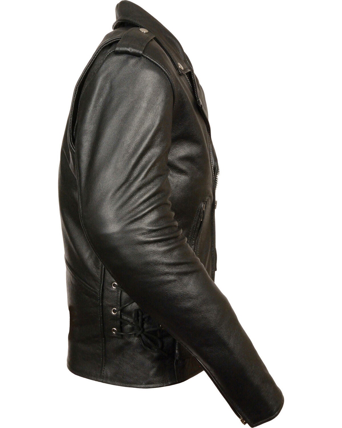 police style leather jacket