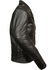 Milwaukee Leather Men's Classic Side Lace Police Style Motorcycle Jacket - Tall, Black, hi-res
