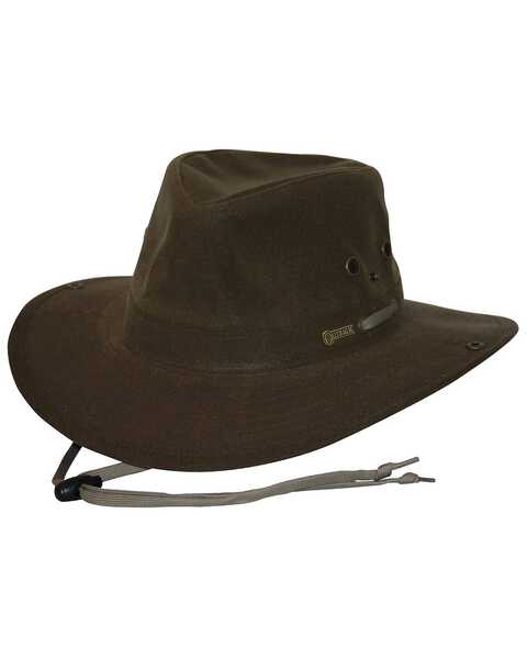 Outback Trading Co. Oilskin River Guide Hat, Brown, hi-res
