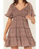 Image #3 - Yura Women's Floral Print Short Sleeve Mini Dress, , hi-res