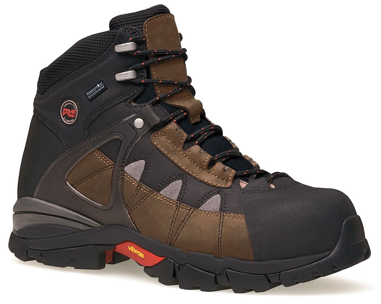 Timberland PRO Men's Hyperion Waterproof Hiking Boots - Alloy Toe, Brown, hi-res