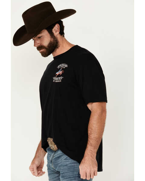 Image #4 - Cowboy Hardware Men's American By Birth Short Sleeve T-Shirt, Black, hi-res